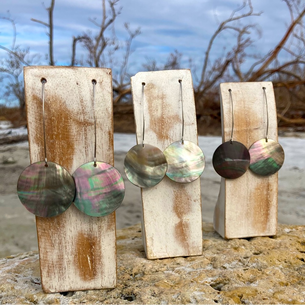 HP Abalone Holographic Earrings